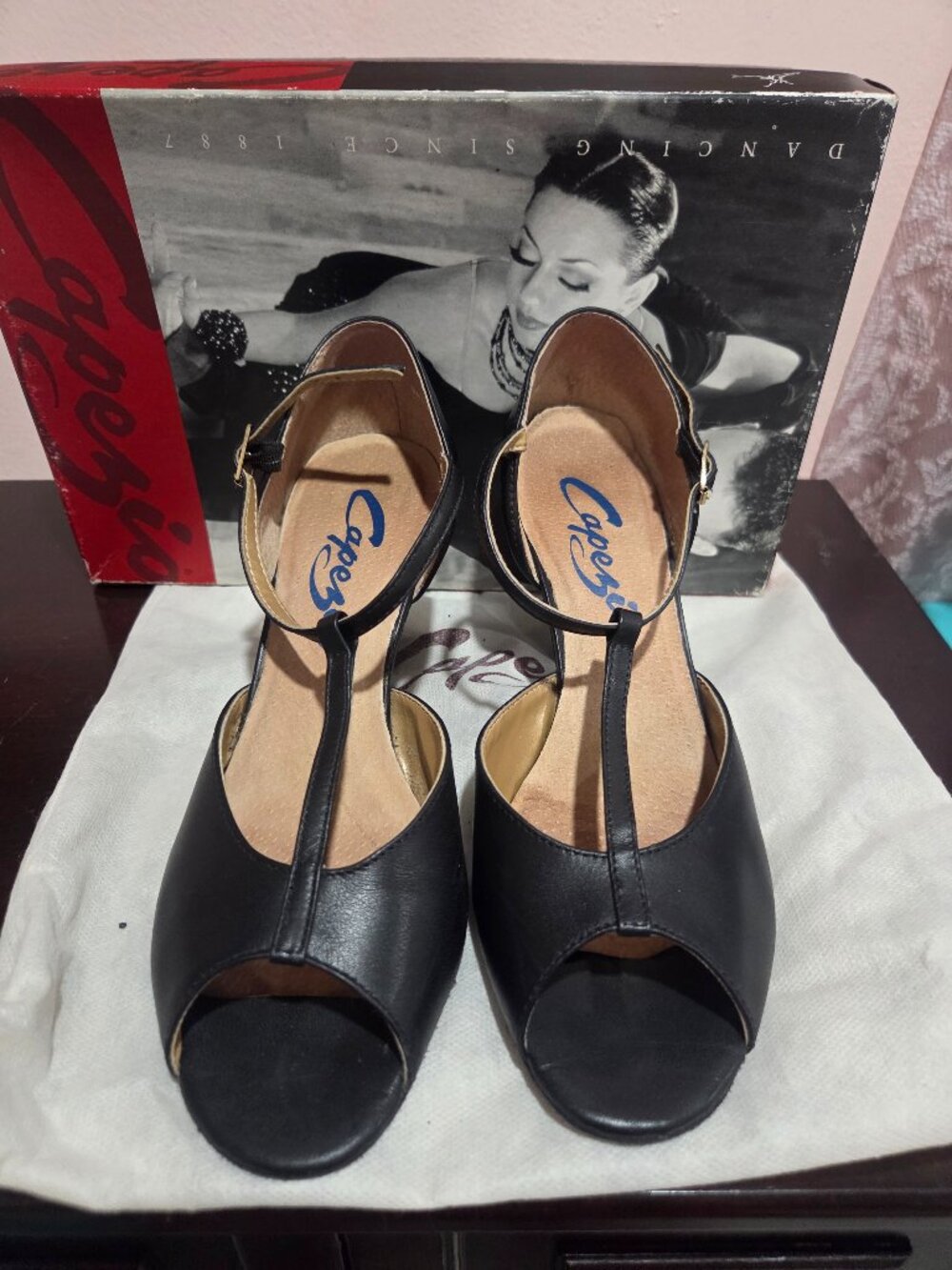 Capezio open toe dance heel